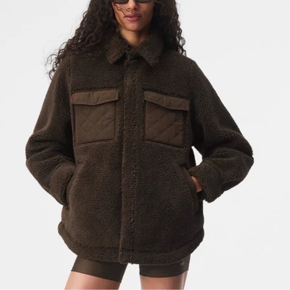 Alo Espresso Sherpa Jacket- medium - Picture 1 of 3
